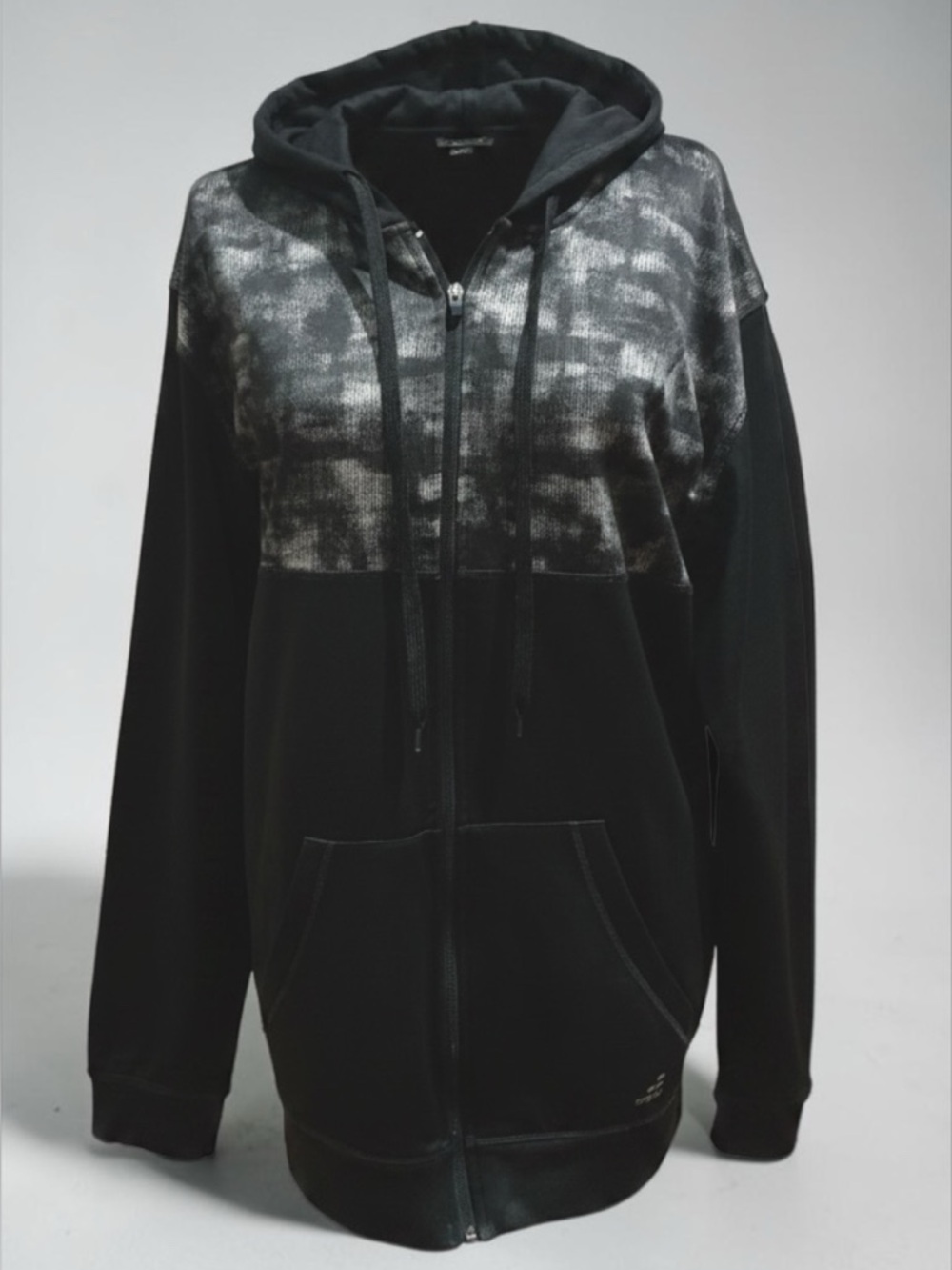 BCG Men’s Full Zip Hoodie Black Athletic Jacket Lightweight Gym Streetwear 2XL